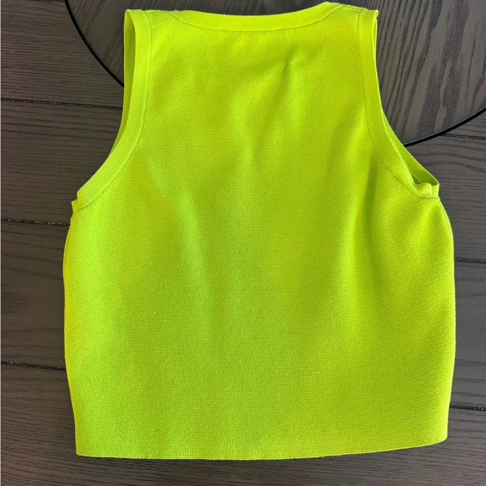 Zara Neon Green Crop Top - Picture 2 of 4